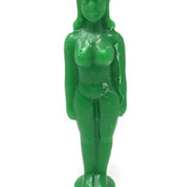 . Green Female Figural candles