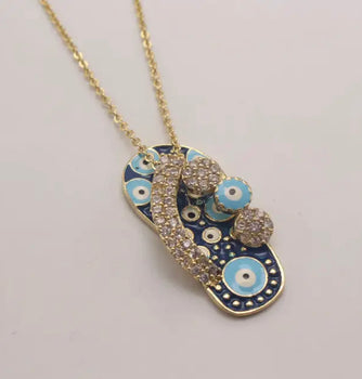 Evil Eye Slipper Pendant