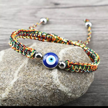 Evil Eye Braided String Bracelet