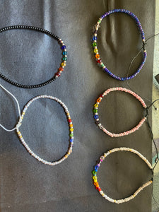 Chakra Glass Beads Bracelet